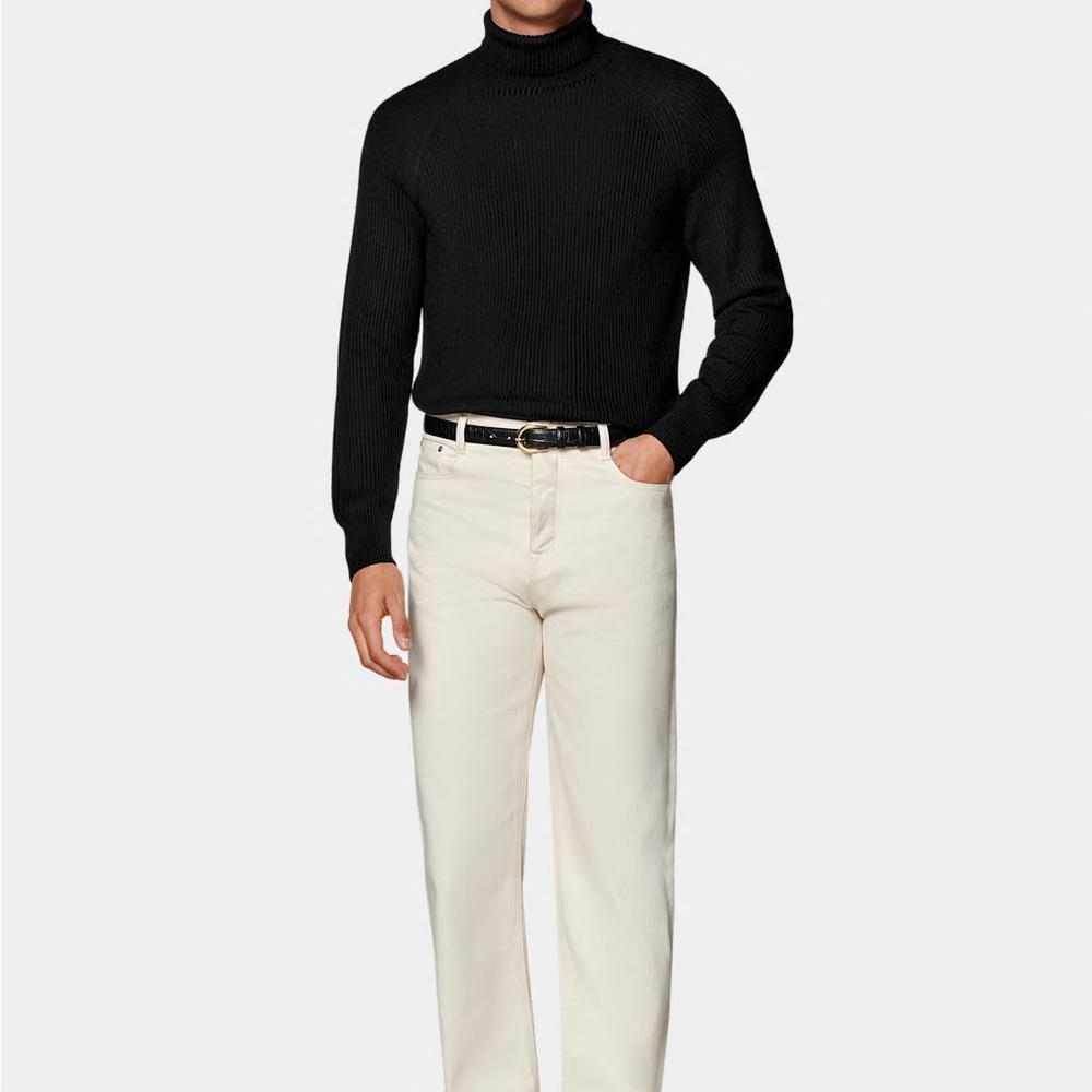 SOLD Suitsupply Men's Relaxed Jeans in Cream